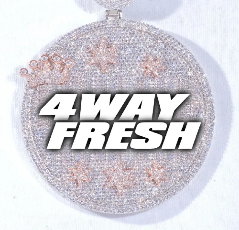 CUSTOM LETTER NECKLACE 3D BIG CROWN DISC made by The GUU Shop