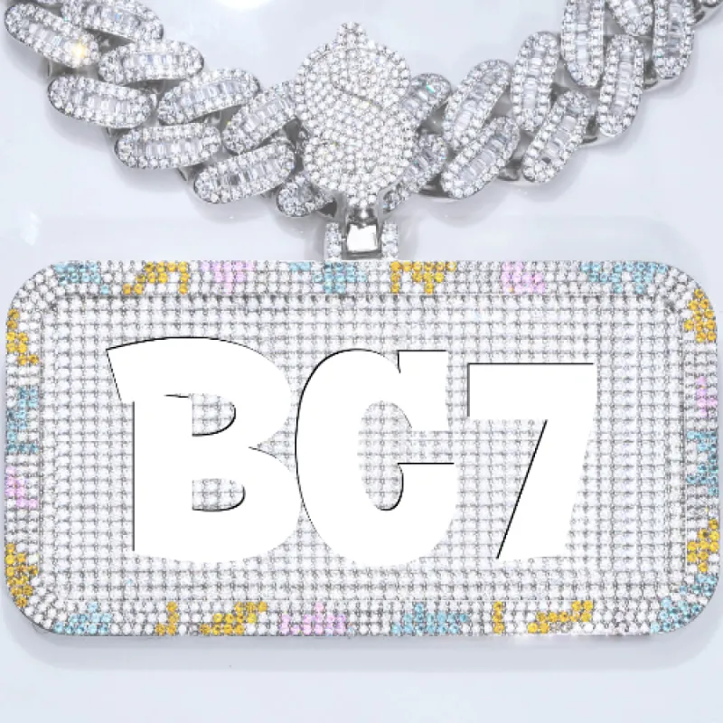 CUSTOM LETTER NECKLACE 3D COLORFUL SQUARE sold by The GUU Shop