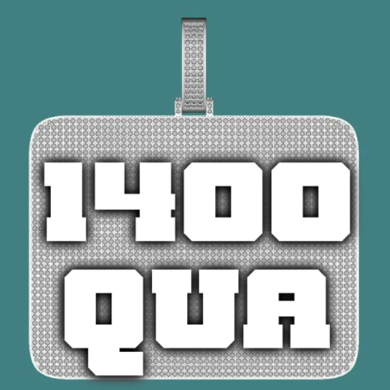 CUSTOM LETTER NECKLACE 3D BIG SQUARE sold by The GUU Shop