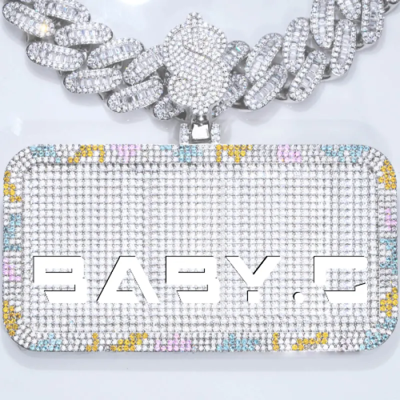 CUSTOM LETTER NECKLACE 3D COLORFUL SQUARE sold by The GUU Shop