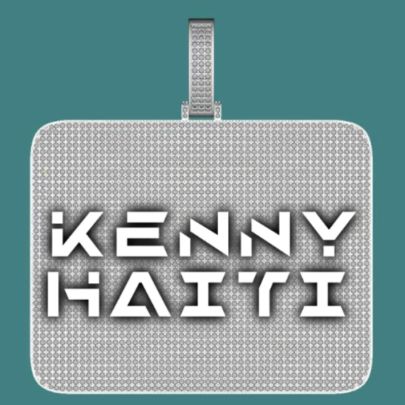 CUSTOM LETTER NECKLACE 3D BIG SQUARE sold by The GUU Shop