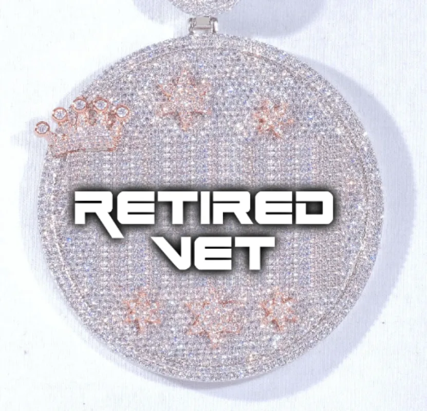 CUSTOM LETTER NECKLACE 3D BIG CROWN DISC sold by The GUU Shop