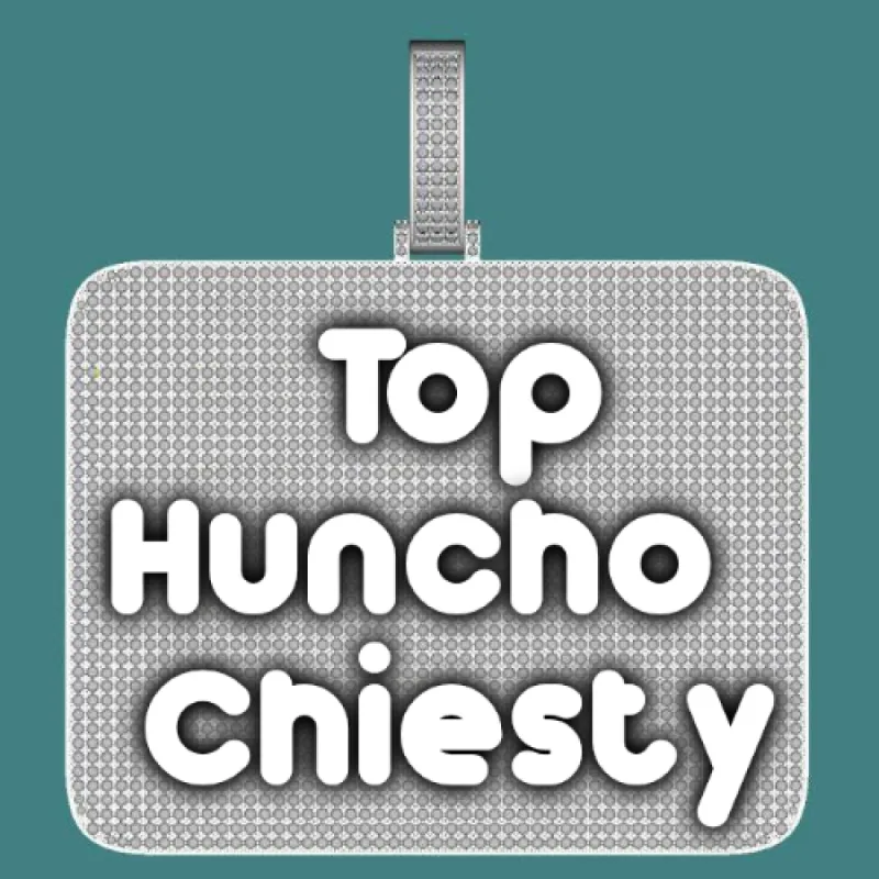 CUSTOM LETTER NECKLACE 3D BIG SQUARE sold by The GUU Shop