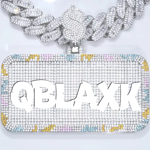 CUSTOM LETTER NECKLACE 3D COLORFUL SQUARE sold by The GUU Shop