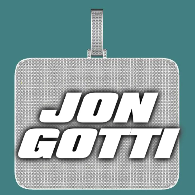 CUSTOM LETTER NECKLACE 3D BIG SQUARE sold by The GUU Shop