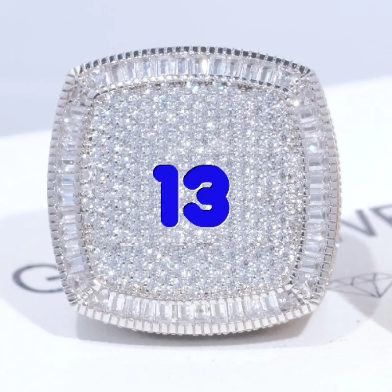 CUSTOM LETTER 3D ICED RING sold by The GUU Shop