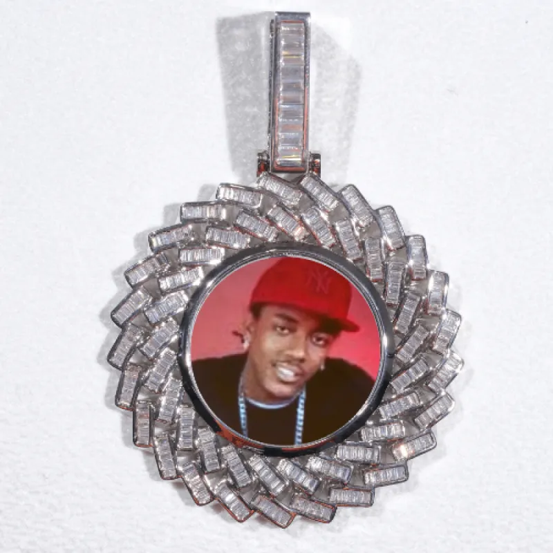 Large 3D Baguette Custom Picture Pendant sold by The GUU Shop