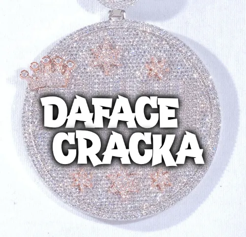 CUSTOM LETTER NECKLACE 3D BIG CROWN DISC sold by The GUU Shop