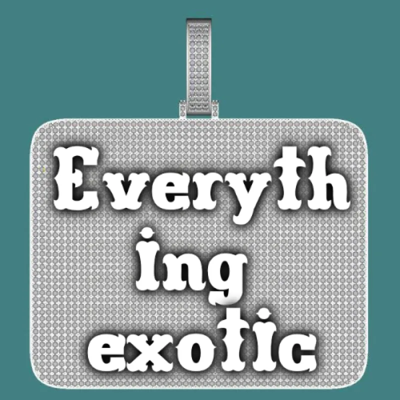 CUSTOM LETTER NECKLACE 3D BIG SQUARE sold by The GUU Shop