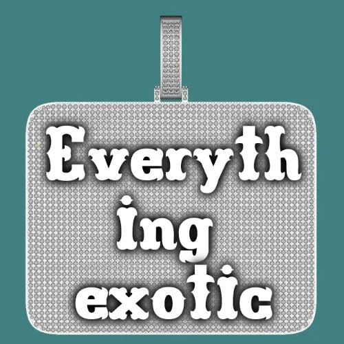 CUSTOM LETTER NECKLACE 3D BIG SQUARE sold by The GUU Shop