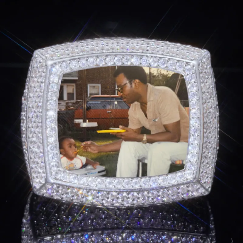 3D CUSTOM PICTURE ICED RING sold by The GUU Shop