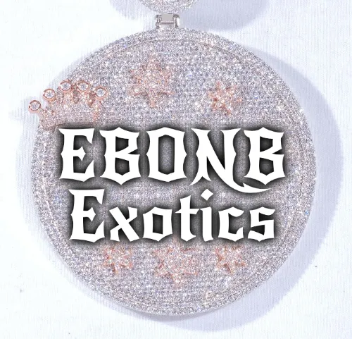 CUSTOM LETTER NECKLACE 3D BIG CROWN DISC sold by The GUU Shop