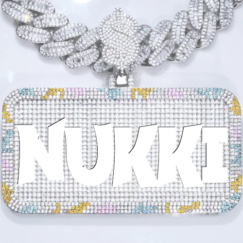 CUSTOM LETTER NECKLACE 3D COLORFUL SQUARE sold by The GUU Shop