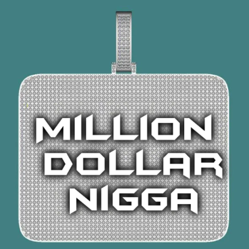 CUSTOM LETTER NECKLACE 3D BIG SQUARE sold by The GUU Shop