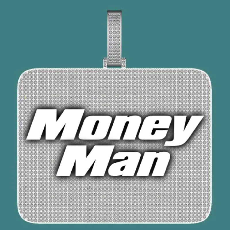 CUSTOM LETTER NECKLACE 3D BIG SQUARE sold by The GUU Shop