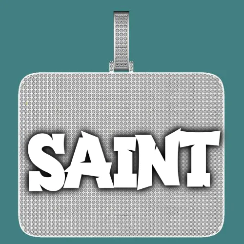 CUSTOM LETTER NECKLACE 3D BIG SQUARE sold by The GUU Shop