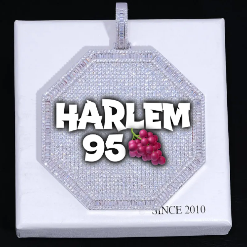 CUSTOM LETTER NECKLACE 3D BIG OCTAGON made by The GUU Shop