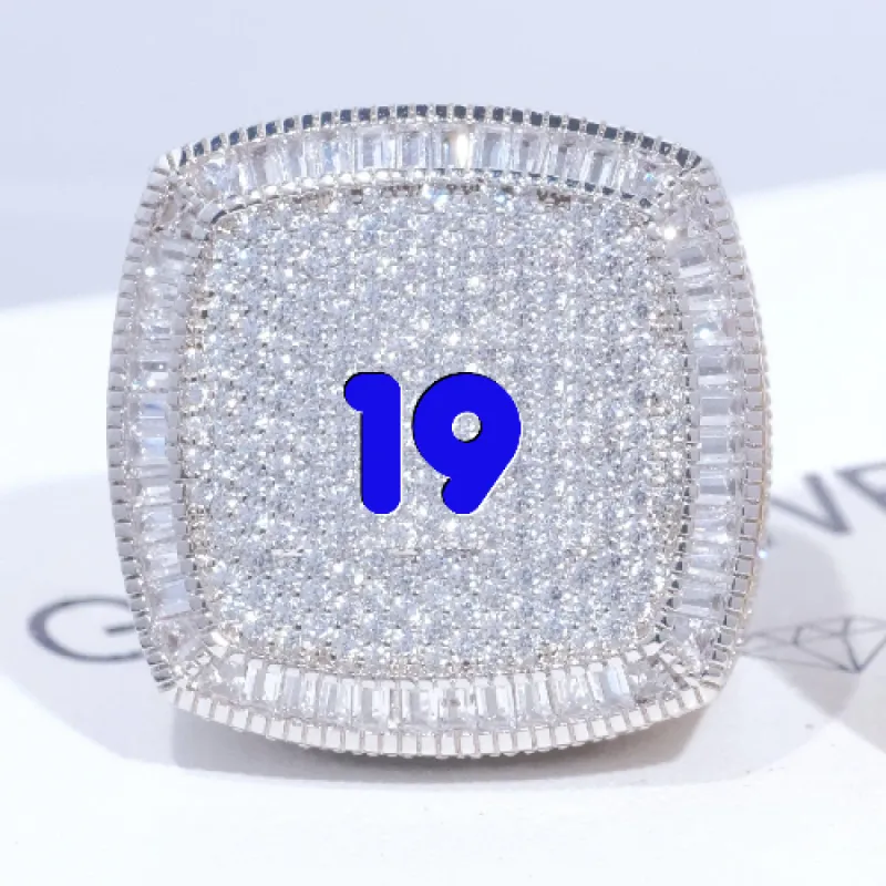 CUSTOM LETTER 3D ICED RING sold by The GUU Shop