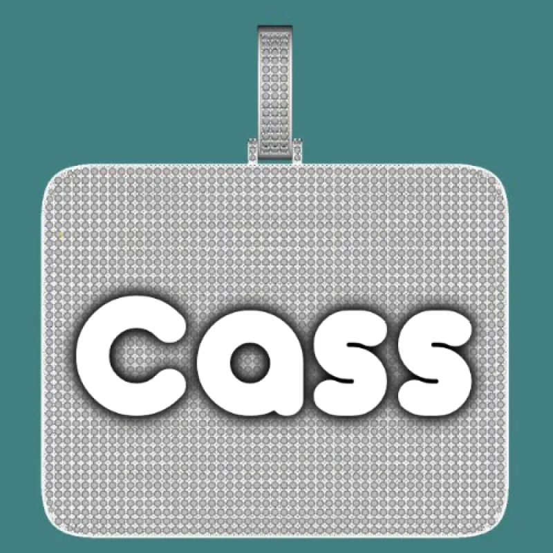 CUSTOM LETTER NECKLACE 3D BIG SQUARE sold by The GUU Shop