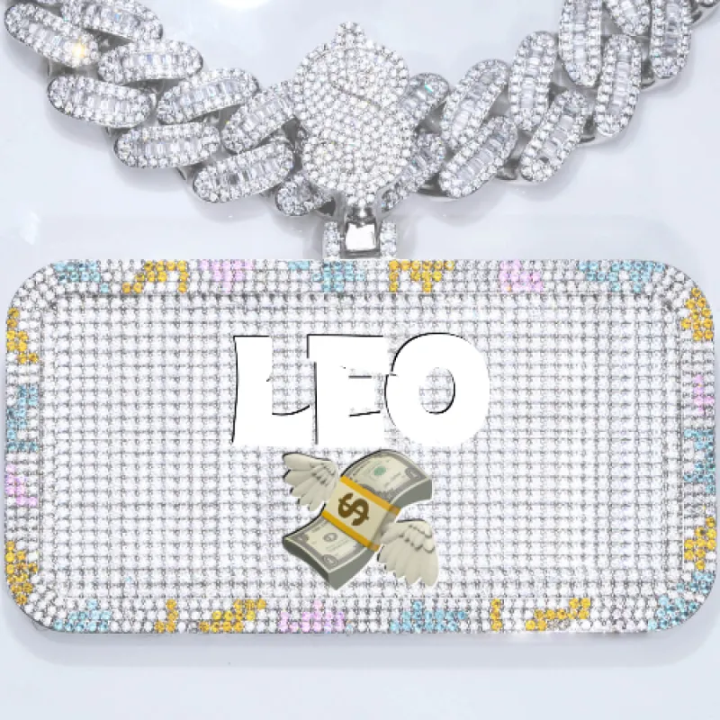 CUSTOM LETTER NECKLACE 3D COLORFUL SQUARE sold by The GUU Shop