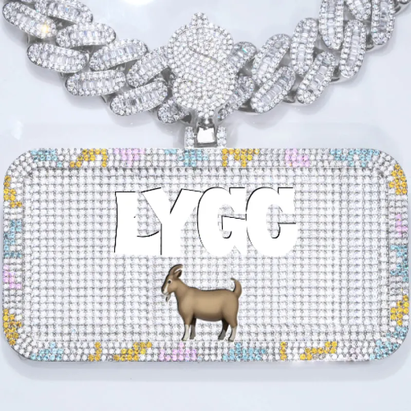 CUSTOM LETTER NECKLACE 3D COLORFUL SQUARE sold by The GUU Shop