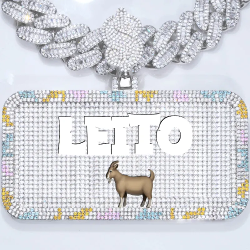 CUSTOM LETTER NECKLACE 3D COLORFUL SQUARE sold by The GUU Shop