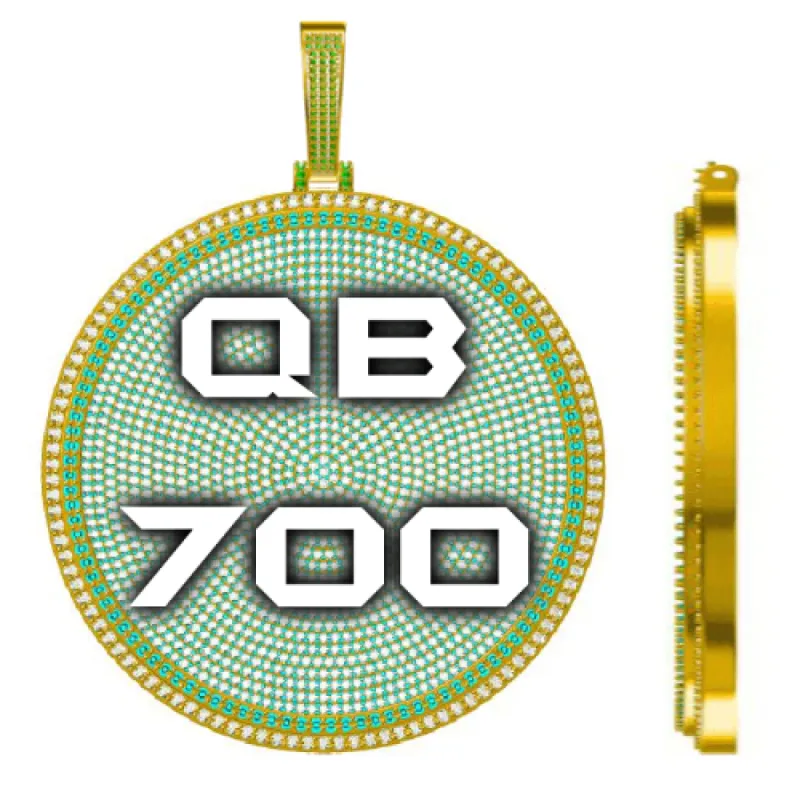 CUSTOM LETTER NECKLACE 3D BIG DISC sold by The GUU Shop