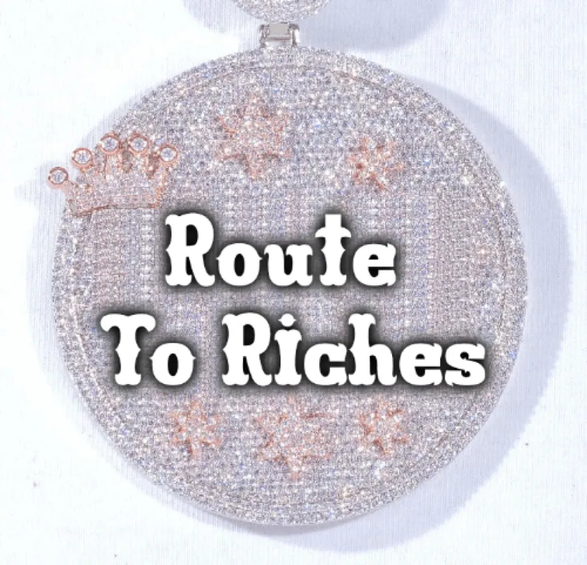 CUSTOM LETTER NECKLACE 3D BIG CROWN DISC sold by The GUU Shop