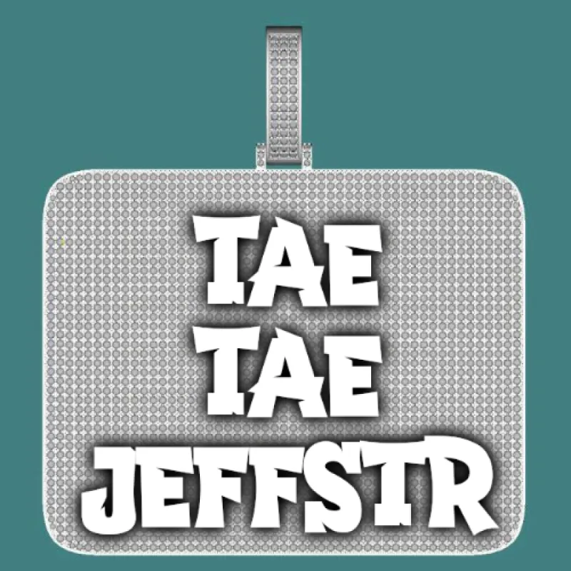 CUSTOM LETTER NECKLACE 3D BIG SQUARE sold by The GUU Shop