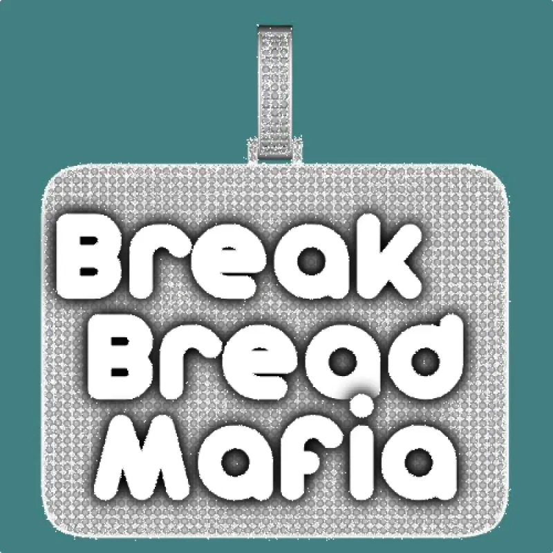 CUSTOM LETTER NECKLACE 3D BIG SQUARE sold by The GUU Shop