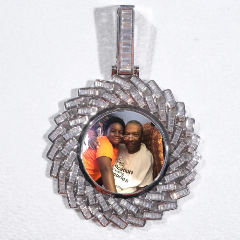 Large 3D Baguette Custom Picture Pendant sold by The GUU Shop