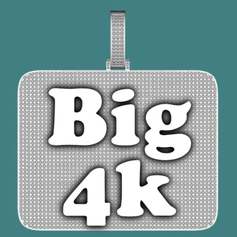 CUSTOM LETTER NECKLACE 3D BIG SQUARE sold by The GUU Shop