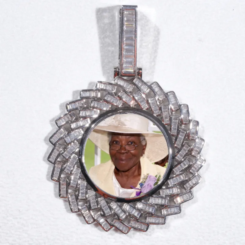 Large 3D Baguette Custom Picture Pendant sold by The GUU Shop