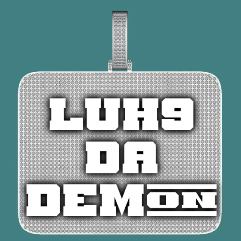 CUSTOM LETTER NECKLACE 3D BIG SQUARE sold by The GUU Shop