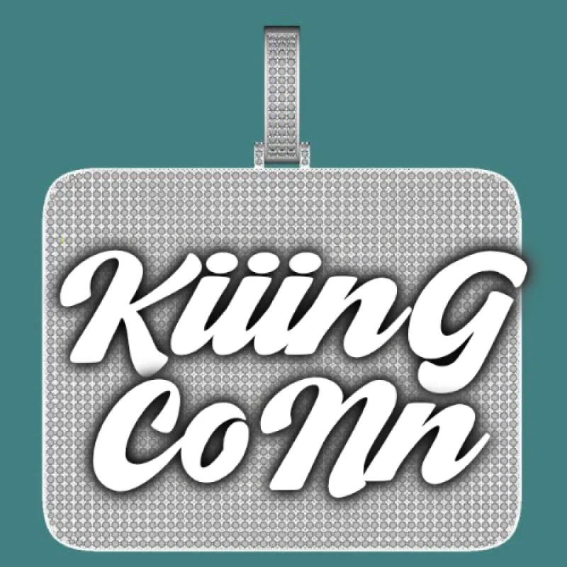 CUSTOM LETTER NECKLACE 3D BIG SQUARE sold by The GUU Shop