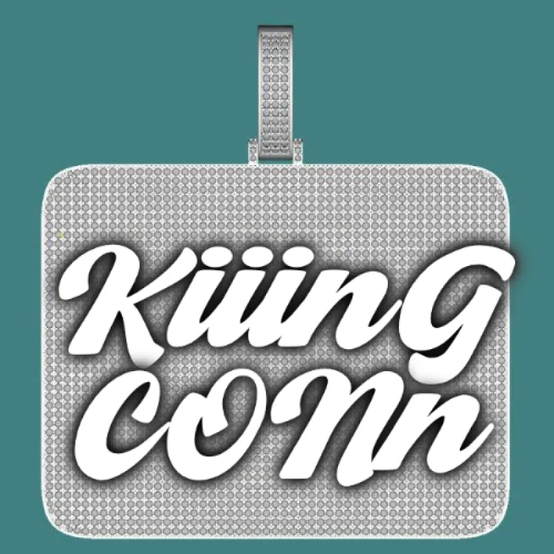 CUSTOM LETTER NECKLACE 3D BIG SQUARE sold by The GUU Shop