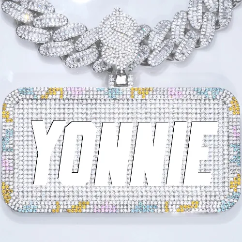 CUSTOM LETTER NECKLACE 3D COLORFUL SQUARE sold by The GUU Shop