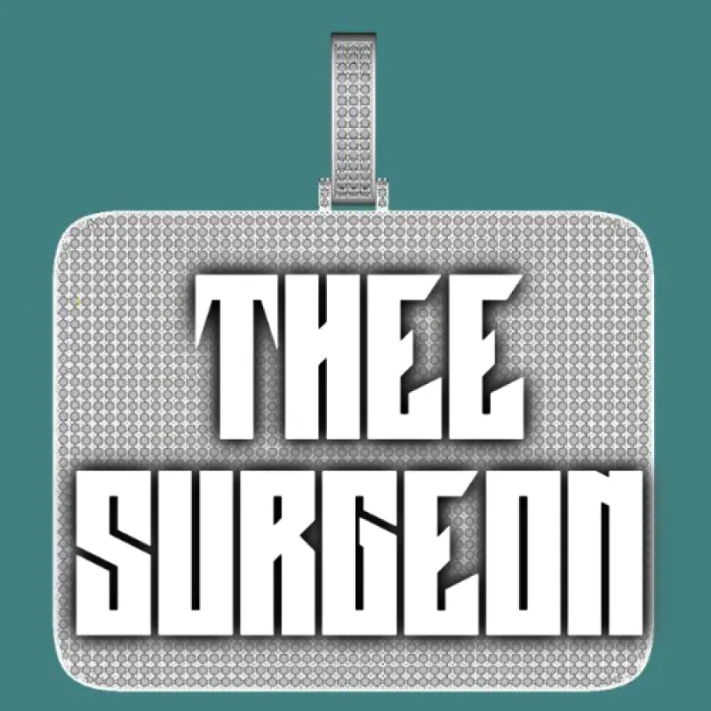 CUSTOM LETTER NECKLACE 3D BIG SQUARE sold by The GUU Shop