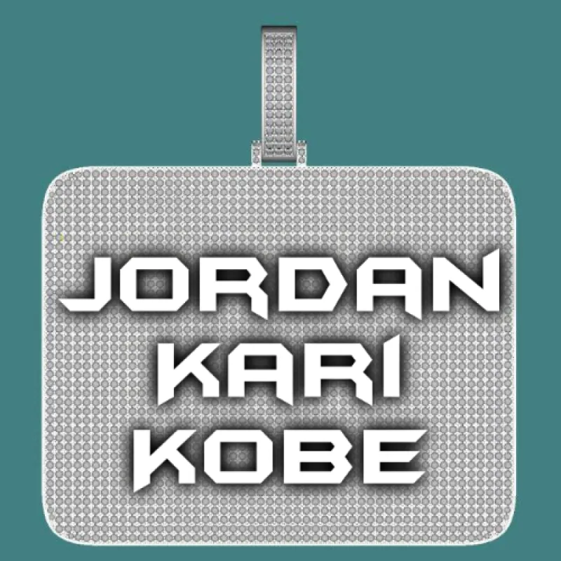 CUSTOM LETTER NECKLACE 3D BIG SQUARE sold by The GUU Shop