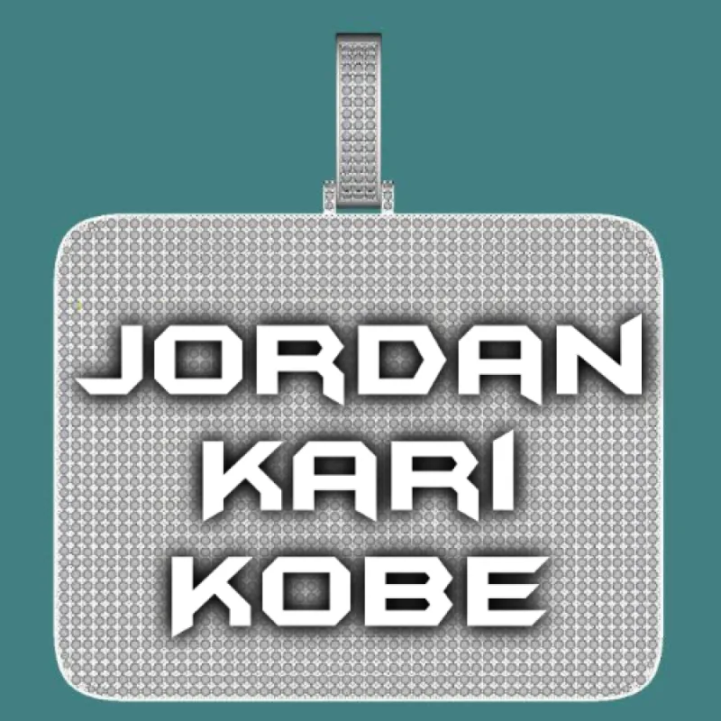 CUSTOM LETTER NECKLACE 3D BIG SQUARE sold by The GUU Shop