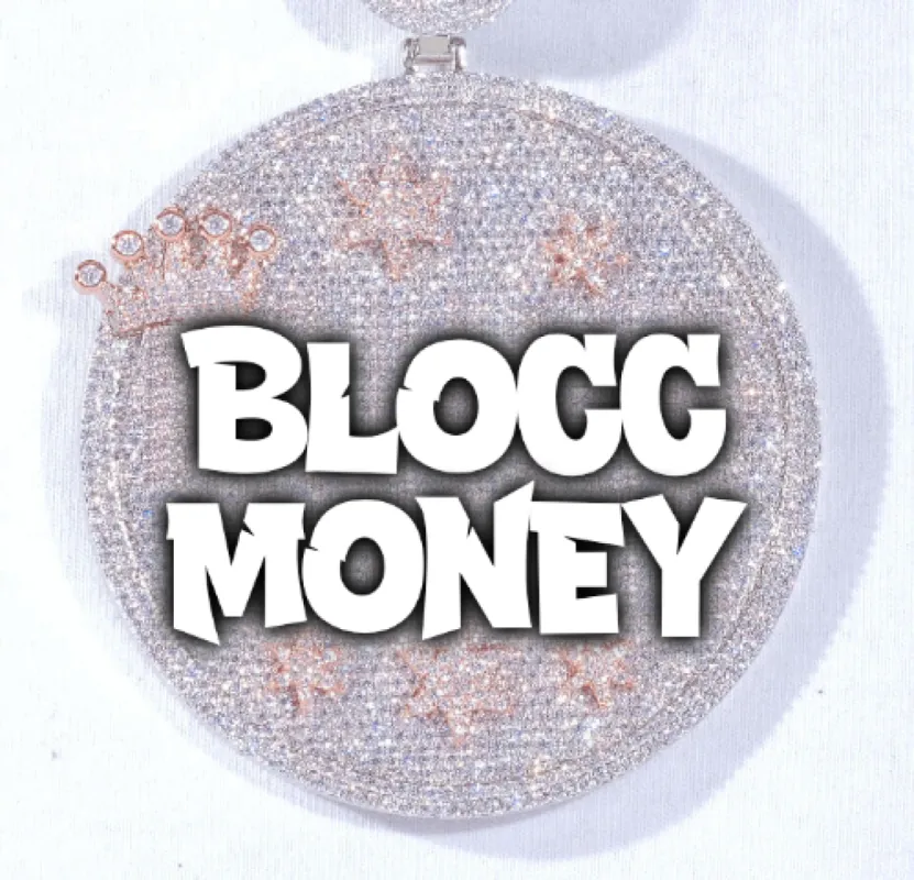 CUSTOM LETTER NECKLACE 3D BIG CROWN DISC sold by The GUU Shop