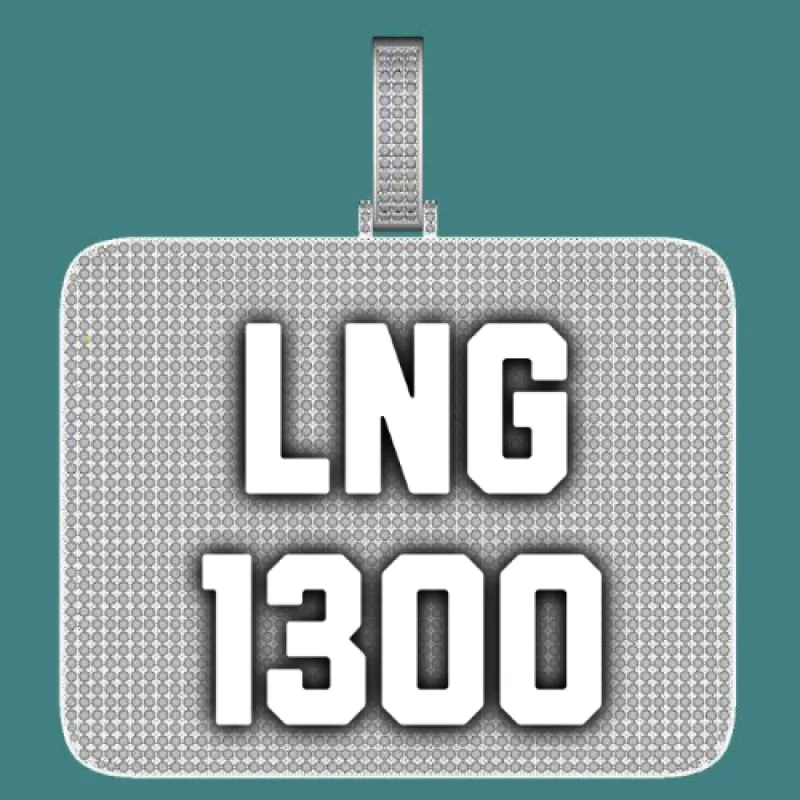 CUSTOM LETTER NECKLACE 3D BIG SQUARE sold by The GUU Shop