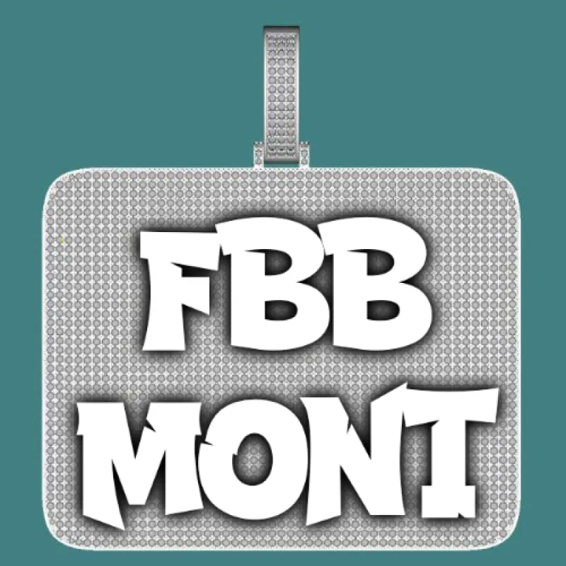 CUSTOM LETTER NECKLACE 3D BIG SQUARE sold by The GUU Shop