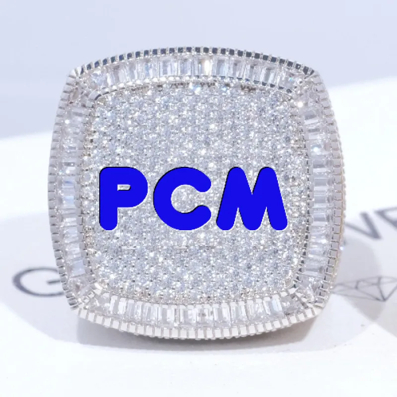 CUSTOM LETTER 3D ICED RING sold by The GUU Shop