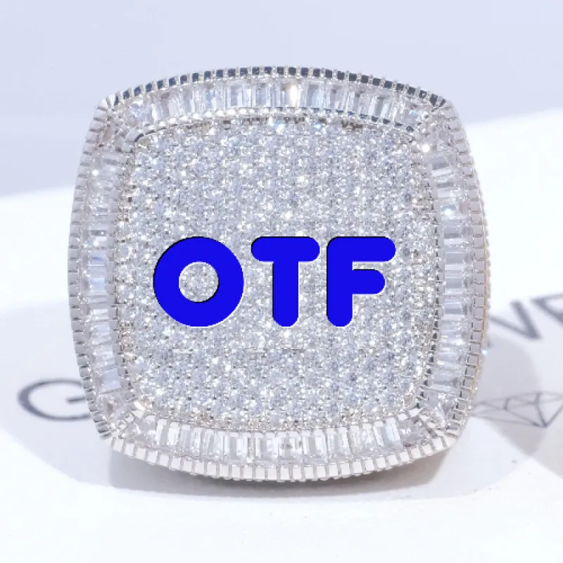 CUSTOM LETTER 3D ICED RING sold by The GUU Shop