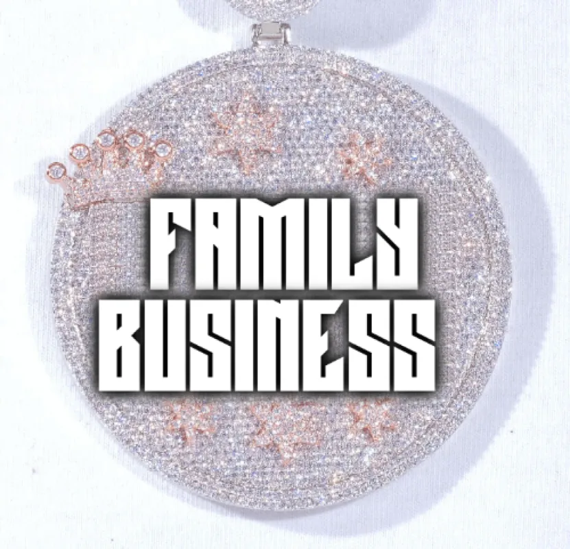 CUSTOM LETTER NECKLACE 3D BIG CROWN DISC sold by The GUU Shop