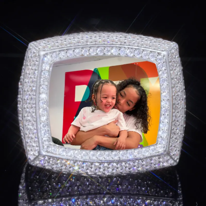 3D CUSTOM PICTURE ICED RING sold by The GUU Shop