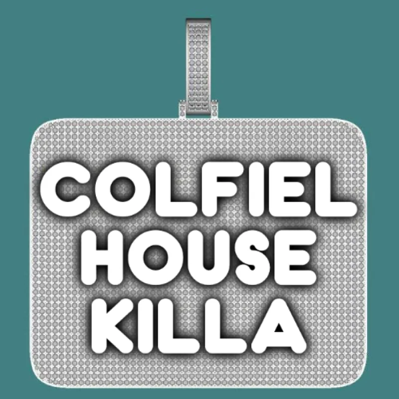 CUSTOM LETTER NECKLACE 3D BIG SQUARE sold by The GUU Shop