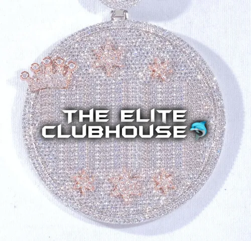 CUSTOM LETTER NECKLACE 3D BIG CROWN DISC sold by The GUU Shop