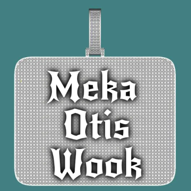 CUSTOM LETTER NECKLACE 3D BIG SQUARE sold by The GUU Shop